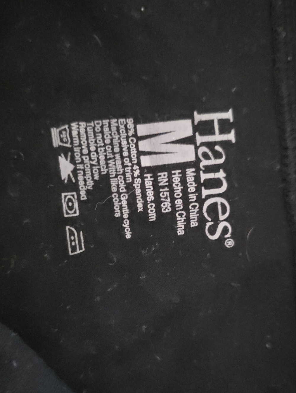 Hanes Black Skirt with White Tag Print